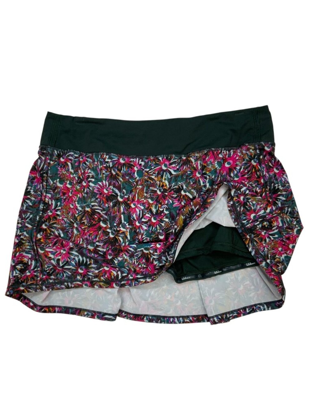 Lululemon Pace Rival Mid-Rise Skirt Skort 10 Vivid Floral Tone Multi